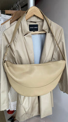 The Row Boulder Beige Leather Jouve Shoulder Bag