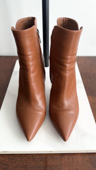 Gianvito Rossi Caramel Brown Leather Ankle Boots - 37