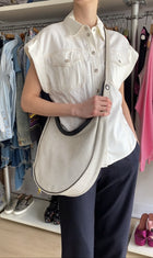 Hermes Vintage 2000's Black Leather and Toile Sac Luco Hobo Bag