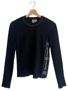 Chanel Sport Black Logo Knit Crewneck