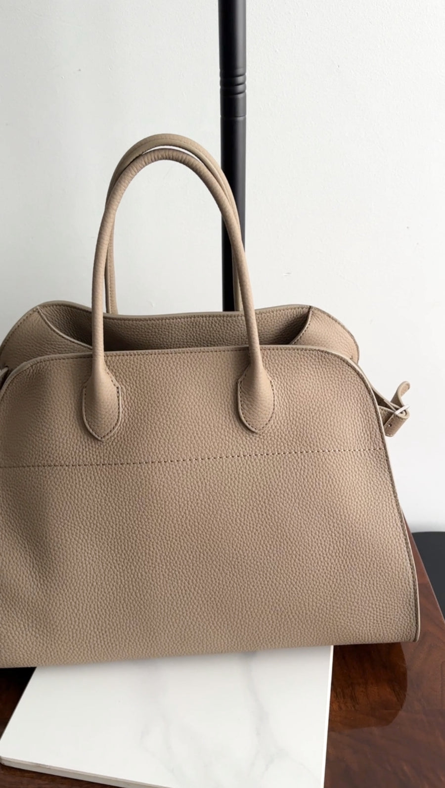 The Row Light Beige Soft Margaux 15 Tote Bag