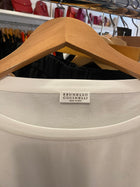 Brunello Cucinelli White Monili Tee - S / US 6