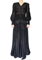 Martha Medeiros Black Embroidered Gown - BR 44 / US 10