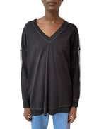 Fabiana Fillipi Black Mesh Overlay Sweater - XXL