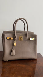 Hermes Birkin 30 Etoupe Taurillon Clemence GHW 2021