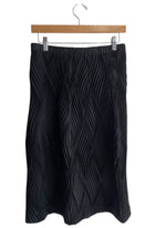 Issey Miyake Black Wave Pleated Top and Skirt Set