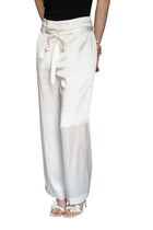 Brunello Cucinelli Ivory Satin Tie Trousers - IT 42 / US 6