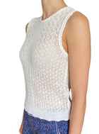 Doen White Crochet Knit “Lea” Tank Top - M / US 6