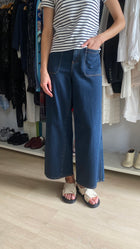 Christian Dior Blue Pocket Front Wide Leg Denim - W31