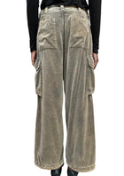Giorgio Armani Beige Velvet Cargo Trousers - 42 / US 6