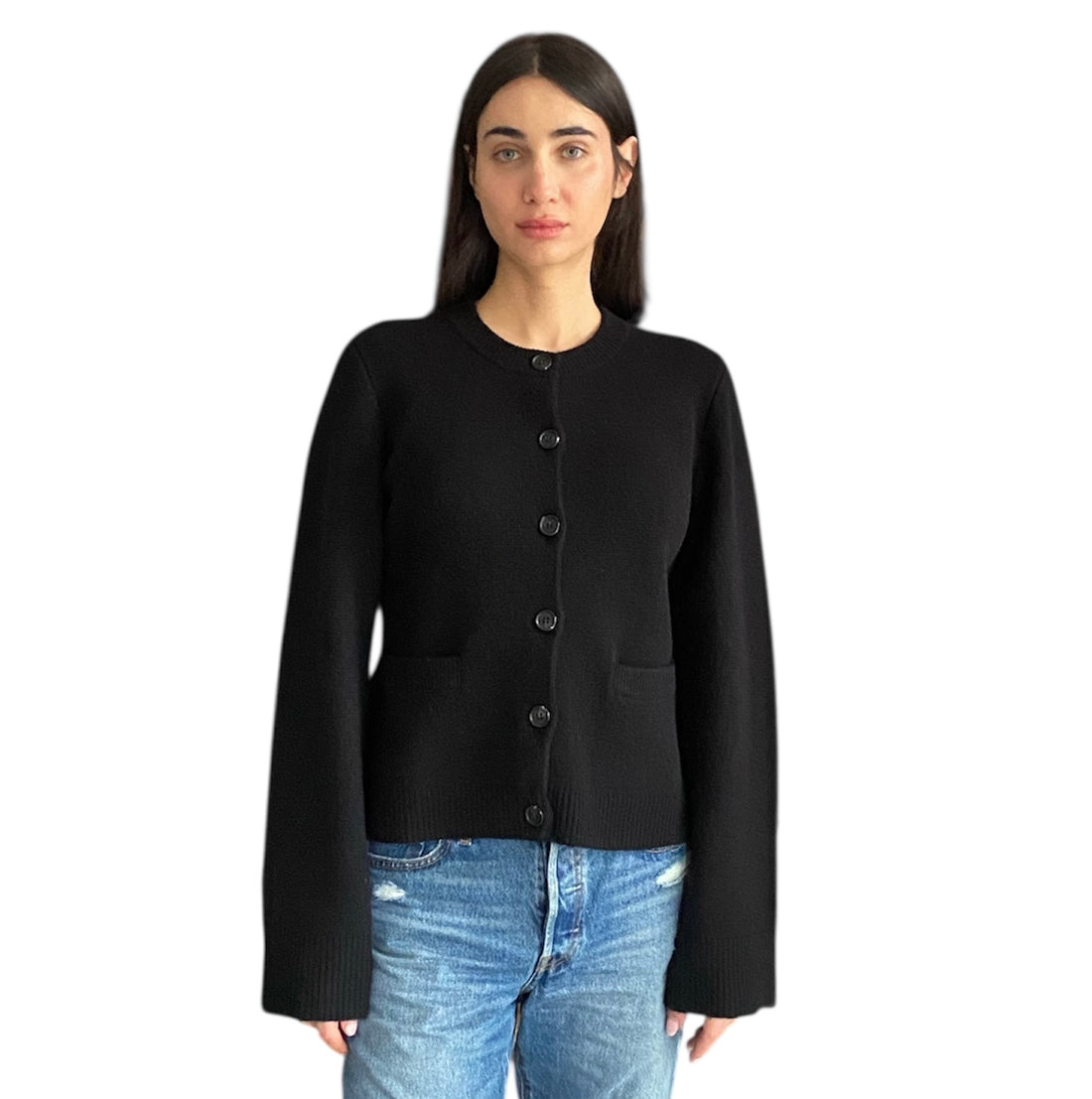 Jenni Kayne Black Cashmere Cardigan - S