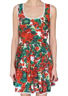 Dolce & Gabbana Red Portofino Floral Printed Mini Cocktail Dress - 44 / US 8