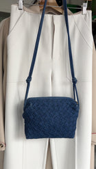 Bottega Veneta Small Denim Intrecciato Loop Crossbody Bag