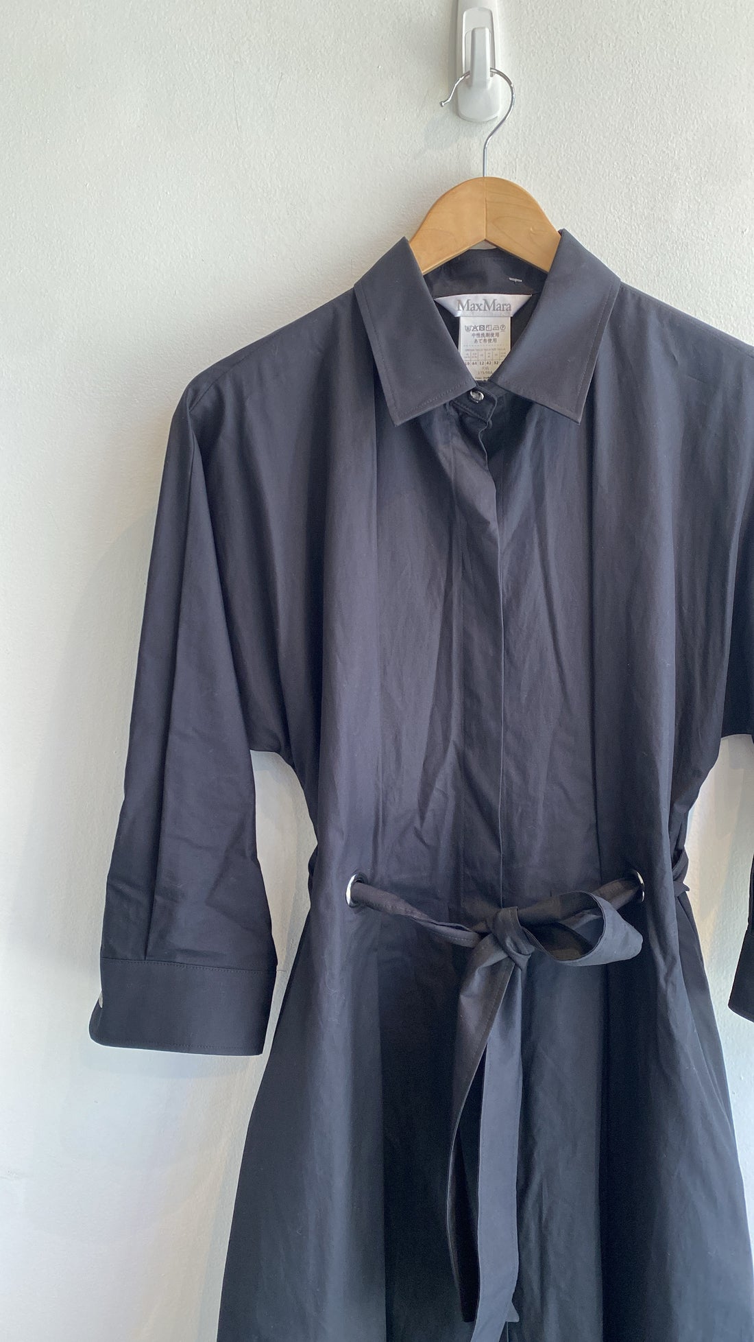 Max Mara Black Shirt Dress - 10