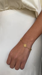 Van Cleef & Arpels 18k Yellow Gold Vintage Alhambra 5 motifs Bracelet