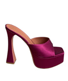 Amina Muaddi Pink Satin Mules - 40