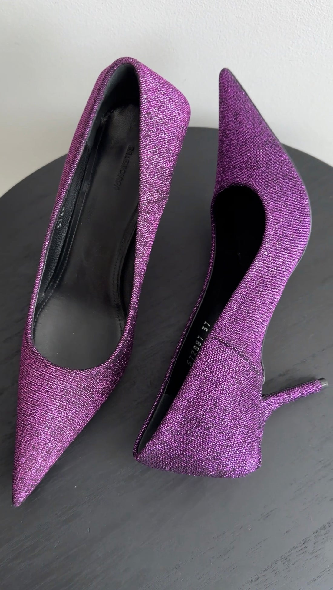 Balenciaga glitter heels online