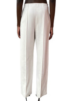 Giorgio Armani Ivory Silk Blend Pleated Trouser - 42 / US 8