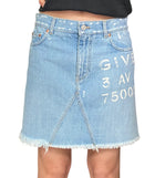 Givenchy Logo Printed Denim Mini Skirt - 38