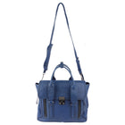3.1 Philip Lim Blue Grained Leather Pashli Medium Satchel Bag