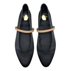 Saint Laurent Black Satin Crepe Gio Ballet Flats - 37