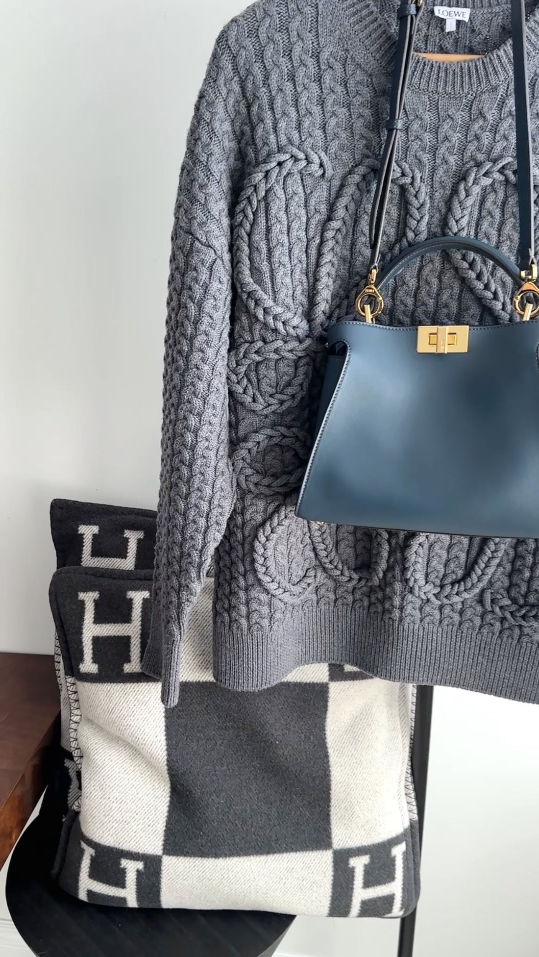 Hermes Charcoal Grey Avalon Pillows Small Model x 2