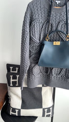 Hermes Charcoal Grey Avalon Pillows Small Model x 2