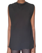 The Row Black Silk Draped Backless Top - L
