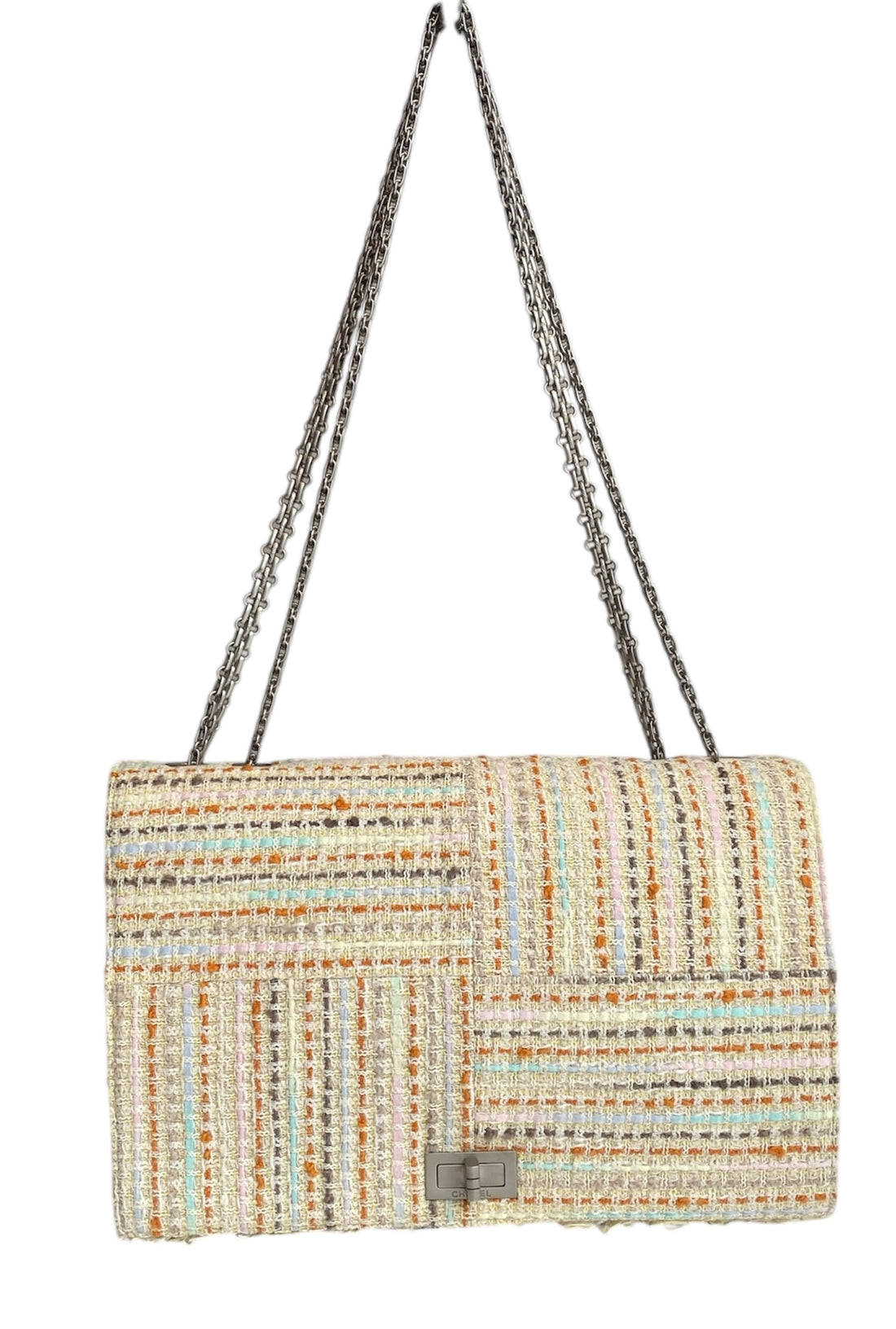Chanel Vintage Multicolour Tweed Re-issue 2.55