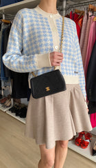 Chanel Vintage 1989 Black Leather Mini Bijoux Curve Full Flap Bag