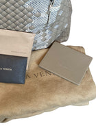 Bottega Taupe Snakeskin Nappa Intrecciato Medium Cesta Tote