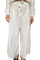 Brunello Cucinelli White Monili Wide Leg Jogger - L