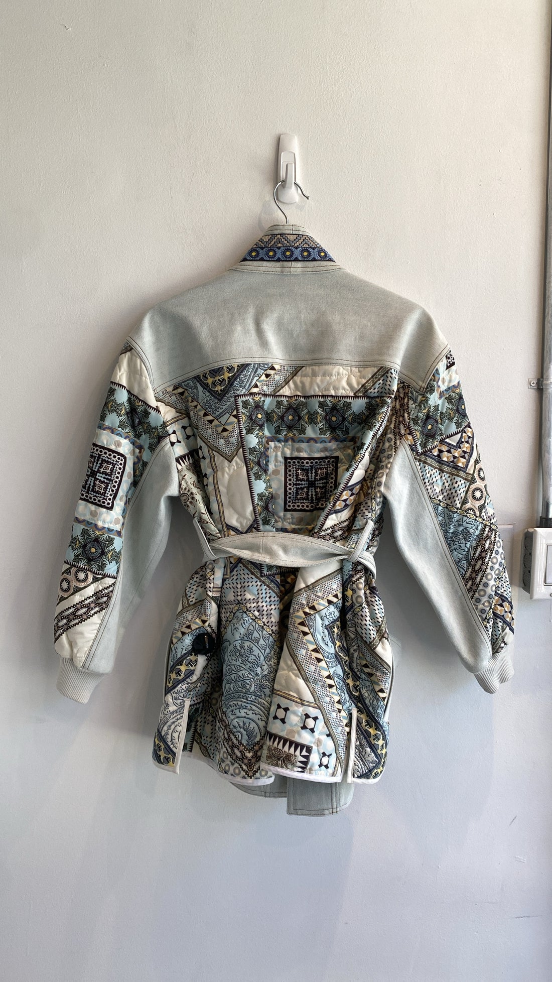 Etro Denim Printed Wrap Coat - 42