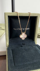 Van Cleef & Arpels Vintage Alhambra Pendant Necklace Rose Gold MOP