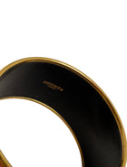 Hermes Peach Enamel Extra Wide Bangle Bracelet GHW