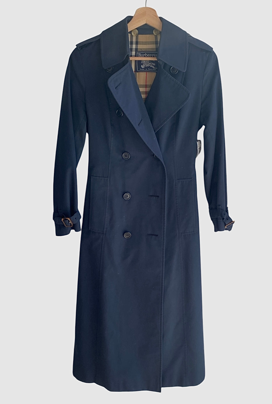 Burberry Vintage Navy Trench Coat