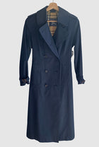 Burberry Vintage Navy Trench Coat