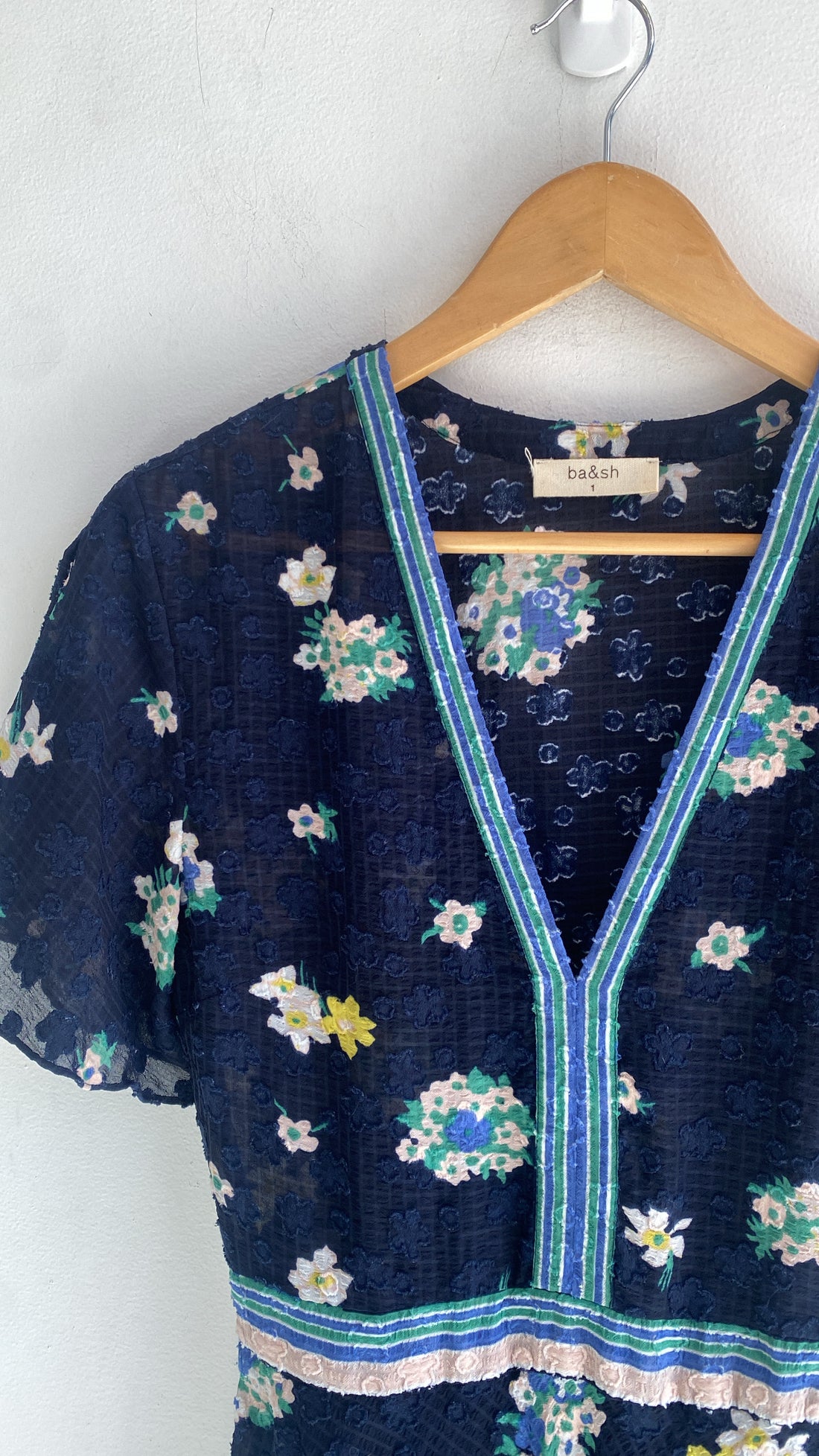 Ba&sh Blue Floral Print Dress - 1 (6)