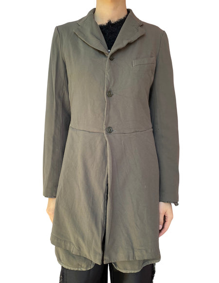 Comme Des Garçons Army Green Layered Coat - L / US 10