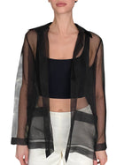 Chanel Black Sheer Chiffon Shirt - FR 38 / US 4-6