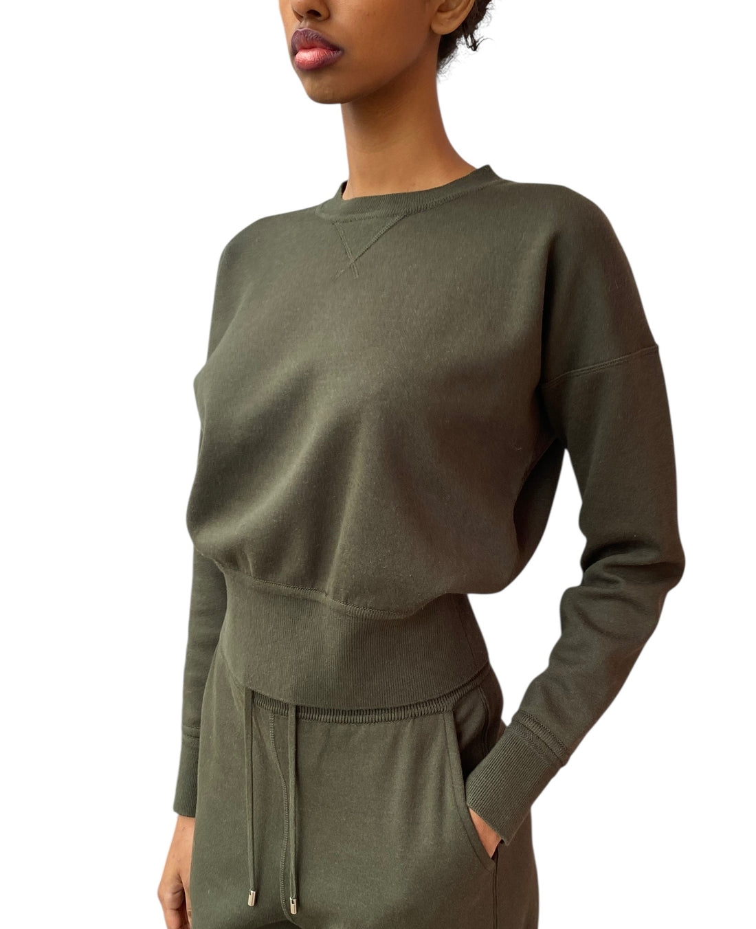 Loro Piana Olive Green Two-Piece Track Suit Set - S