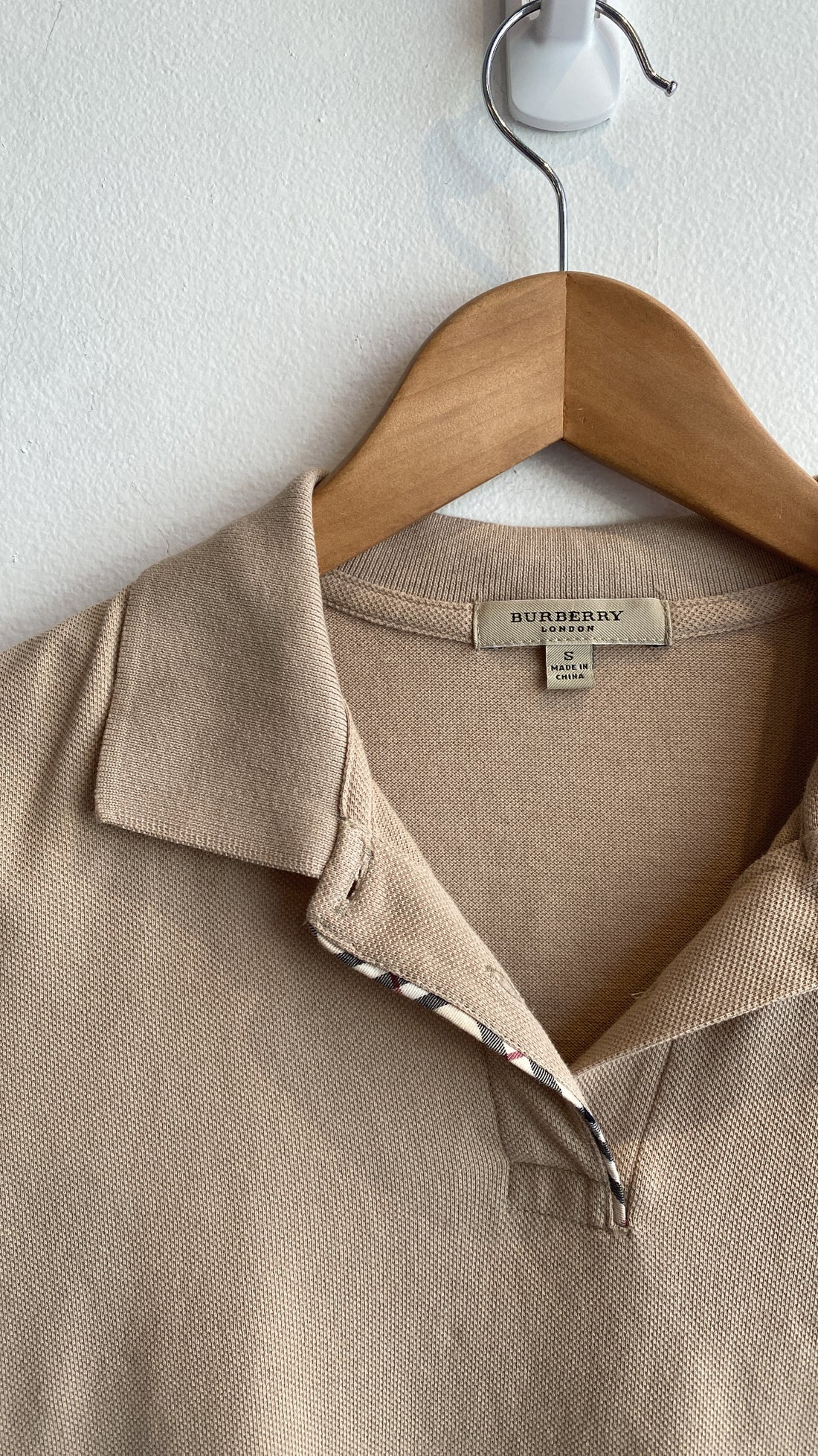 Burberry Beige Logo Polo