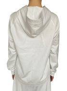 Brunello Cucinelli White Jersey Monili Hoodie - L