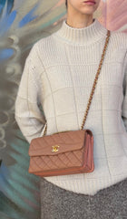 Chanel Quartz Brown Quilted Leather Daily Companion Medium Single Flap Bag