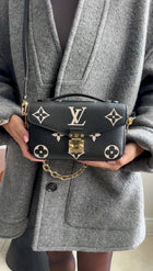 Louis Vuitton Black Monogram Empreinte Pochette Metis East West