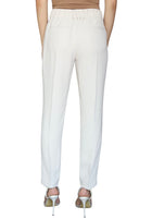 Brunello Cucinelli Ivory Silk Blend Tapered Jogger Trousers - IT 44 / US 8