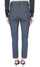 Brunello Cucinelli Grey Monili Trim Cuff Slim Trousers - IT 36 / US 4