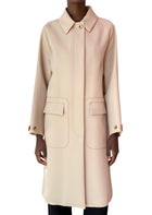 Giorgio Armani Beige Wool Cashmere Car Coat - 42 / US 6