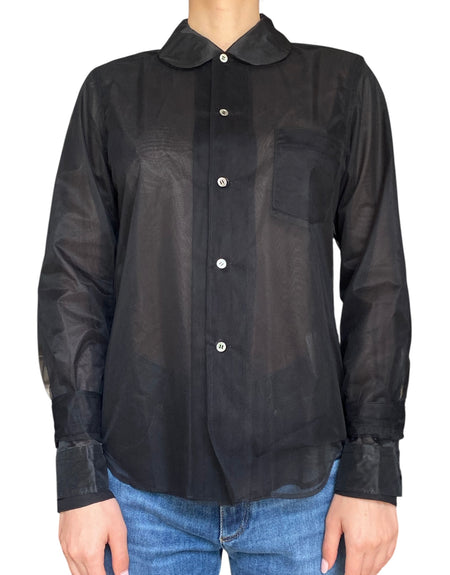 Comme Des Garçons Black Triple Layered Tulle Shirt - M