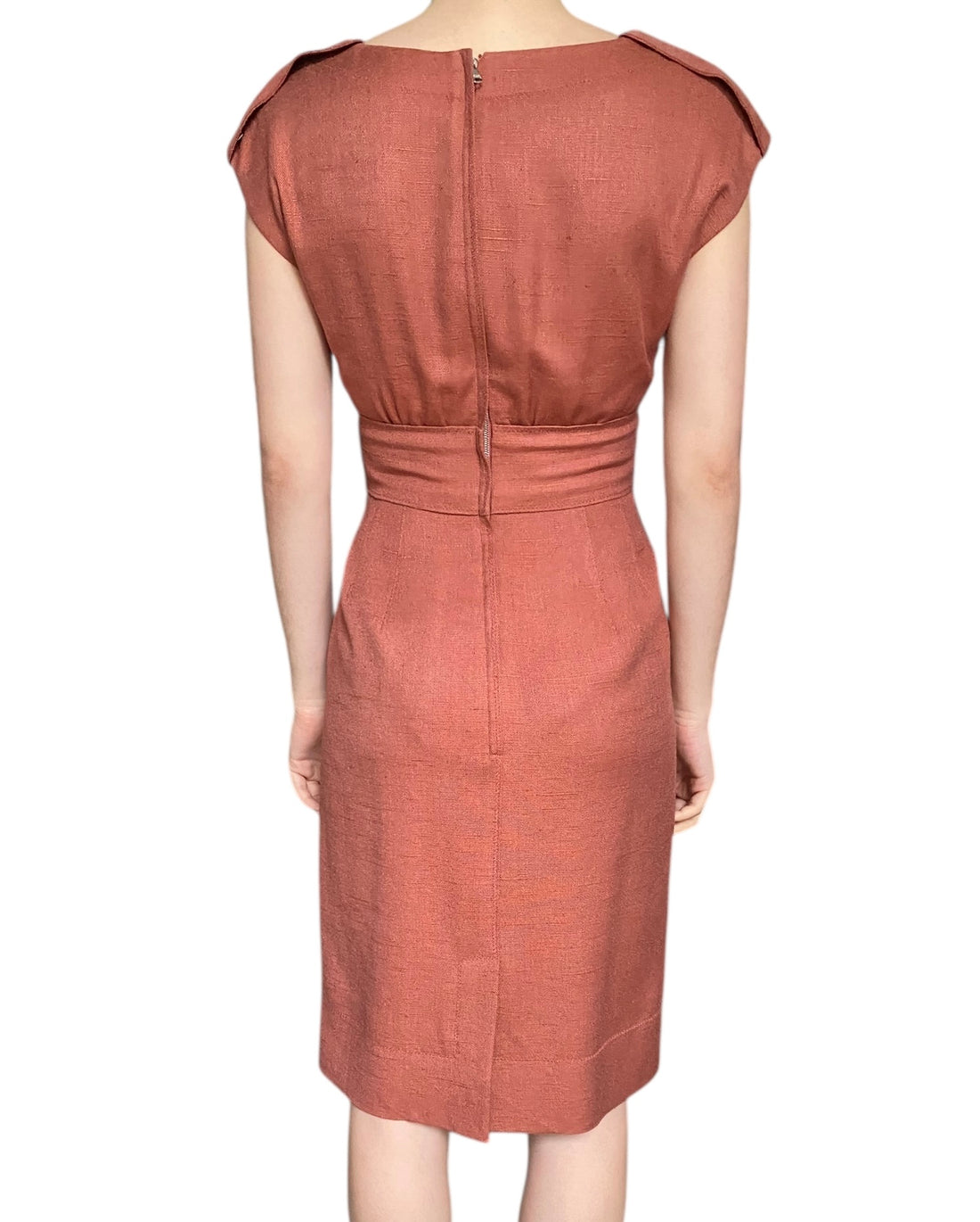 Dolce & Gabbana Orange Silk Midi Dress - IT 40 / US 6